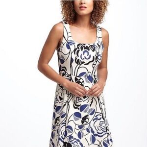 Anthro VanessaVirginia Ink Set Blooms Dress Size 4